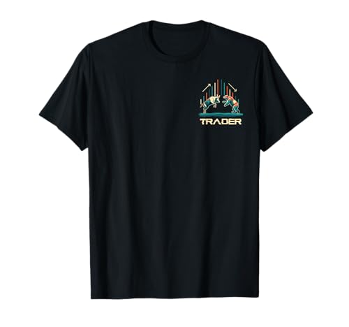 Bull and Bear Trader Stock Market Minimalist T-Shirt
