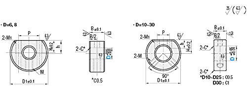 Shaft Collars - D Shaped Set Screw 20mm 1pc