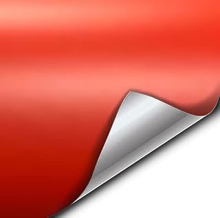 VViViD+ Matte Metallic Blood Orange Premium Vinyl Wrap Film (3ft x 5ft)