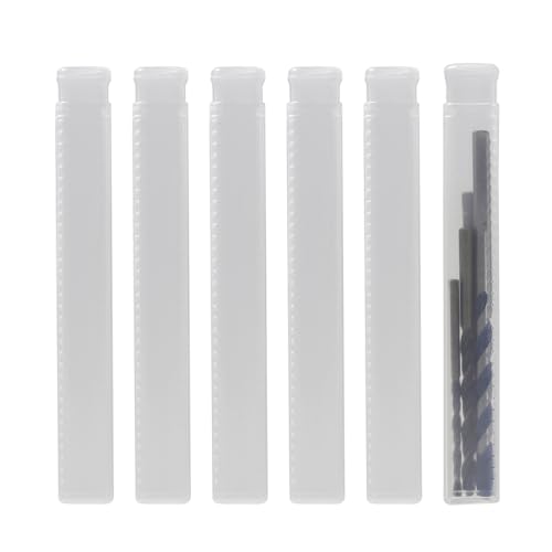 6Pcs Drill Bit Organizer Case Transparent Plastic Box for Storage Drill Bit