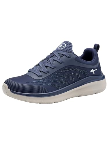 Tamaris Damen Wide FIT Sneaker Textil Feeling Light, Navy Glitter, 36 – Ansicht 1