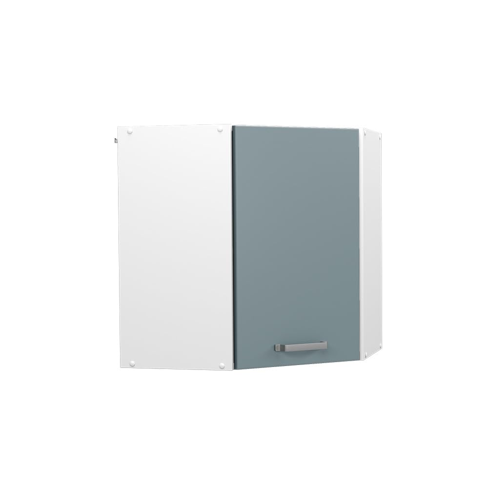 Vicco Corner wall cabinet Raul, Blue-Grey, 57 cm, for flexible combination within modular kitchen systems