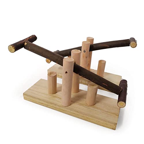 FONDOTIN 1個 ペット シーソー オウム 遊ぶ シーソー オウム シーソー おもちゃ 木製 シーソー おもちゃ オウム おもちゃ 竹