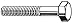M8-1.25 x 40 mm. SS Grade A2 Coarse Hex Head Cap Screws, 50 pk.