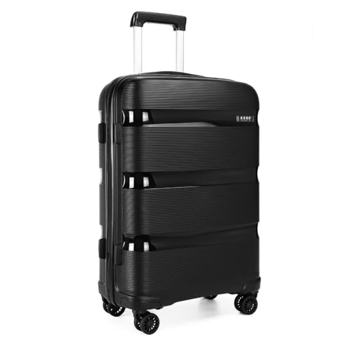 KONO Hartschalenkoffer Mittelgroß 65cm Reisekoffer mit TSA Schloss und 4 Rollen Leicht Modisch und Verschleißfest Polypr...