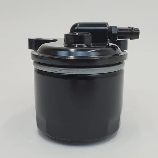 Miniatura 3 de Kit de reubicación universal de filtro de aceite remoto negro satinado con montaje y filtro personalizados para motores Harley Big Twin Panhead,