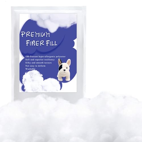 Image of BUTUZE 4.4lb Polyfill Stuffing, (4.4lb-2.1oz) Fiberfill for Crafts, Polyester Fiber Fill, Resilience Fill Fiber for Stuffing Pillow and Home Decoration Projects