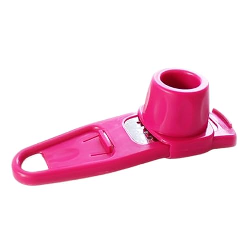 Trituradora manual multifuncional para ajo y jengibre, herramienta de cocina para moler y pelar (rosa roja)