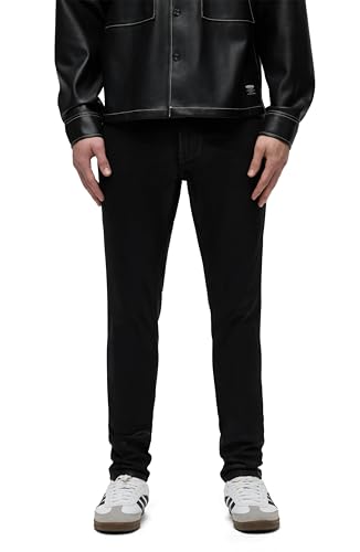 Jean Zack Super Skinny homme pantalon denim ciré noir taille 50