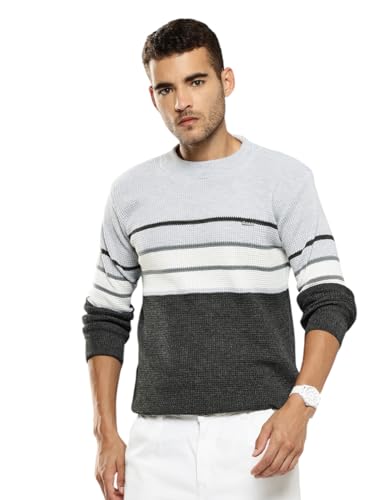 Image of Aarika Mens Winter Wear Black Colour Solid Woolen Sweater