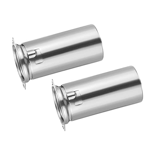 MECCANIXITY 9pin Ceramic Vacuum Tube Socket Valve 53mm Aluminum Shield for 12AX7 12AU7 ECC83 ECC82 Tube, Silver Tone Pack of 2