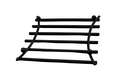 Dependable Industries Modern Sleek Euro Square Heavy Weight Steel Black Decorative Design Kitchen Trivet Protect Tables And Countertops From Hot Pots Trays And Pans #TOP3