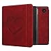 Produktbild kwmobile Hülle kompatibel mit Kobo Kobo Libra Colour/Tolino Vision Color Hülle - Kunstleder Cover - Herz Brush Dunkelrot