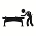 Produktbild Wandaufkleber, Wandtattoos, Wandkunst, Wandtattoo, Wandaufkleber, Sport Home Decor Vinyl Abnehmbare Spielen Pool Snooker Wandaufkleber Selbstklebendes Zubehör 59X33cm