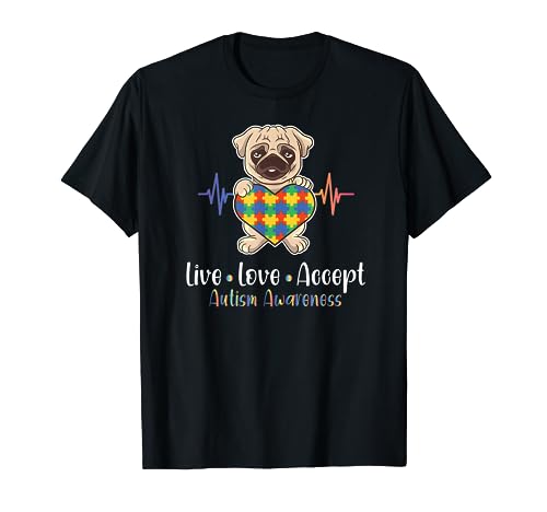 Autism Awareness Dog Breed Pug Dog Pugs Dog Owner T-Shirt