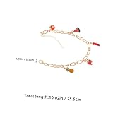 LRXIYODE Pulsera de Cadena de Eslabones Coloridos con Colgantes de Frutas...