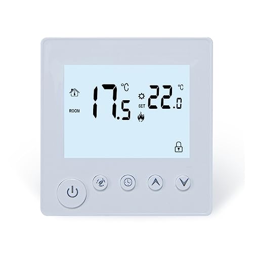 NGBFF Termostato Inteligente, Termostato Inteligente Tuya, calefacción de Suelo eléctrico, Caldera de Agua/Gas, Control Remoto de Temperatura,para el hogar(H16A)
