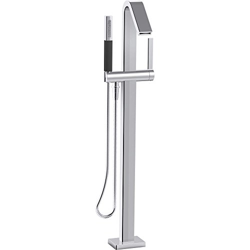 Kohler K-T97330-4-CP Loure Floor-Mount Bath Filler with Hand Shower, Polished