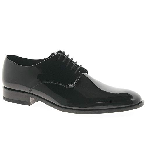 Loake Bow Mens Formal Derby Shoes 10.5 Black Patent