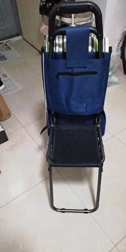 Multifunktions-Einkaufswagen mit Sitz (Größe: 55,9 cm, 30,5 cm, 20,3 cm) für Einkaufen, Reisen, Freizeit, Angeln – Bild 5