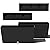 Veradek Midori Long Trough Planter (Black, 39 inch - 2 Pack with 2 Saucer Trays)