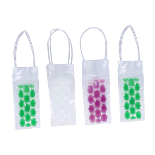 PRETYZOOM 4Piezas Bolsa De Enfriamiento De Vino De PVC De Doble Cara y Portátil Para Fiestas Mantiene Vino y Cerveza Frescos Sin Hielo