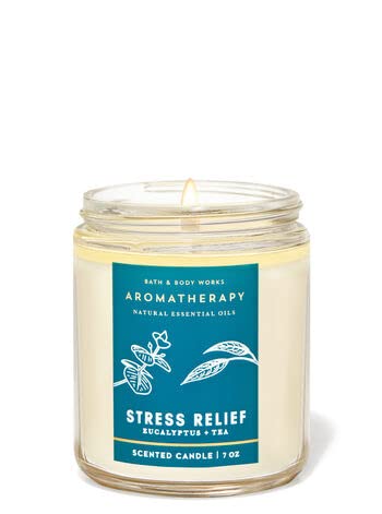 Bath and Body Works Aromatherapy Eucalyptus Tea (7oz/ 198 g) Single Wick Candle, Pack of 2 - 