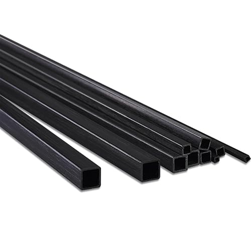 4pcs/Lot Carbon Fiber Square Tube Length 500mm Outer Diameter 3mm 4mm 5mm 6mm 8mm 10mm Carbon Square Tube 3K Carbon Fiber Square(4x4x3x500mm)
