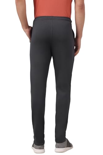 Image of Van Heusen Men Solid Regular Fit Trackpant - Zipper Pocket, Elasticated Waistband with Adjustable Drawstring