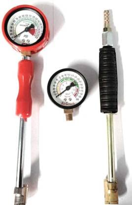 SEAHORSE POLYMERS Air Pressure Rod Gauge(200 PSI) With Air Pump Nozzle Inflatable Dual Head Chuck Valve Tool With Free 1 Pcs Meter 200 PSI