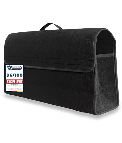 LIONSTRONG® Bil Bagageväska [HÖGKVALITATIV FILT] – Fällbar – Med Kardborreband för Fäste Halkfri – Verktygsbag – Bilaccessoarer – Universellt Kompatibel med Alla Bilar