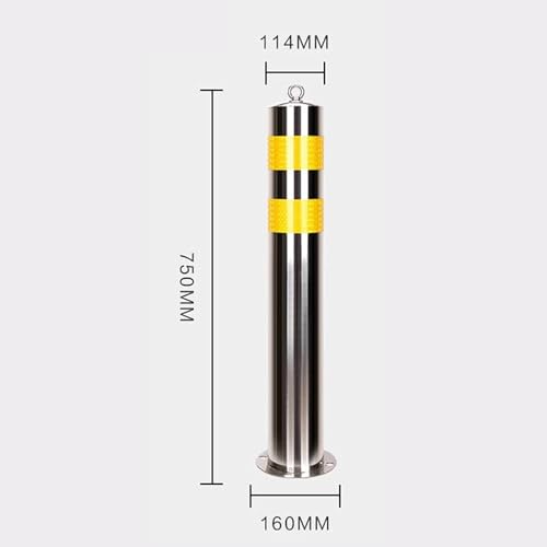 Borne conique de sécurité en acier inox avec fixations pour zone piétonne - 3