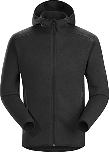 Arc'teryx Covert Hoody Men's | Casual fleece hoody with the look of wool. | Black Heather, Large