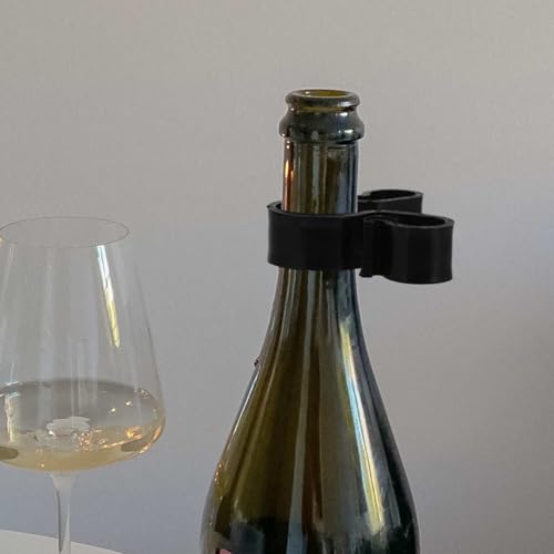 KHBUAB 黑色プラ製ボトルホルダー 15個セット 軽量強力なボトルクリップホルダー ウェディングパーティーや新年イブパーティー [4]