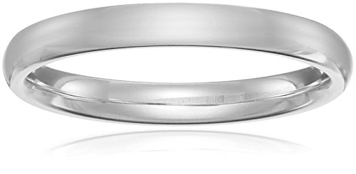 Amazon Collection Classic Fit Platinum Wedding Band, 3mm