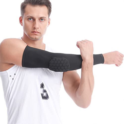 Bopean Padded Arm Sleeve 2Pcs Honeycomb Shooter Sleeves For Basketball Volleyball Football Baseball Cycling #TOP5
