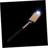 MAGICLULU Teleskopischer Auto Inspektionsspiegel Mit Quadratischem Led Beleuchtetem Spiegel Ausziehbar Mit Rutschfestem Griff Für Fahrzeuguntersuchungen