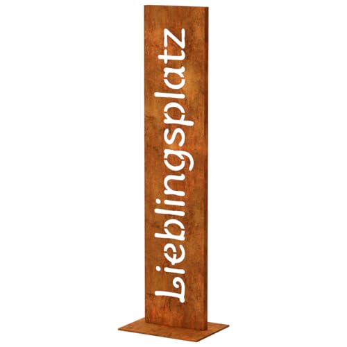 LOFTPLUS Rost Metall Lieblingsplatz-Schild for Garten-Deko - 71CM...