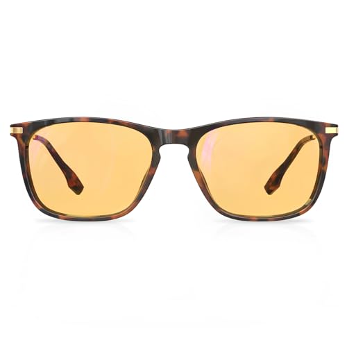 Goiteia Orange Blue Light Blocking Glasses-Retro 70s Blue Light Glasses for Men Women, Easier Sleep and Migraine Relief