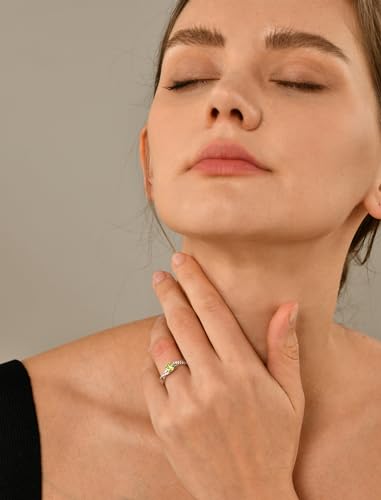 YL 925 Sterling Silver Engagement Rings 5MM Round Cut Birthstone Infinity Ring for Women3