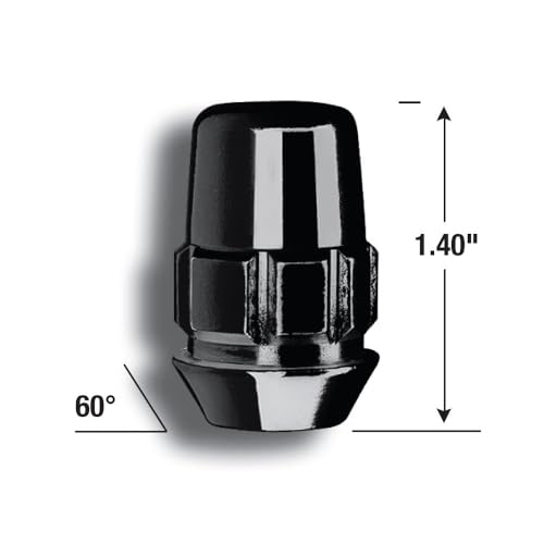 Gorilla Automotive 71681NBC Acorn Black Chrome Wheel Locks (1/2" Thread Size) - image 2