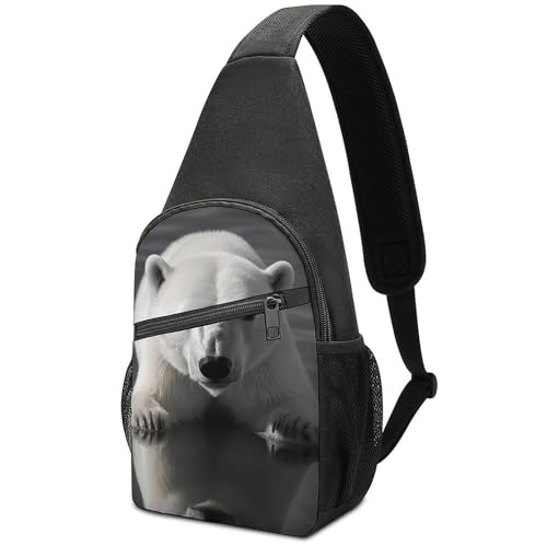 Mochila deportiva tipo bandolera blanco con dibujo animal