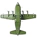 TimMee Plastic Army Men C130 Playset - 29pc OD Green Giant Military Airplane USA