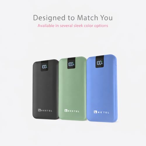 Image of Beetel Volte Series PB20 20000mAh Power Bank 22.5W Fast Charging | Triple Output QC3.0, PD3.0 & PPS | Pass Through Charging | Designed for Apple iPhone, Samsung, OnePlus and All Smartphones | Green