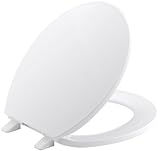 Kohler K-4775-0 Brevia with Quick-Release Hinges Round-front Toilet Seat in White