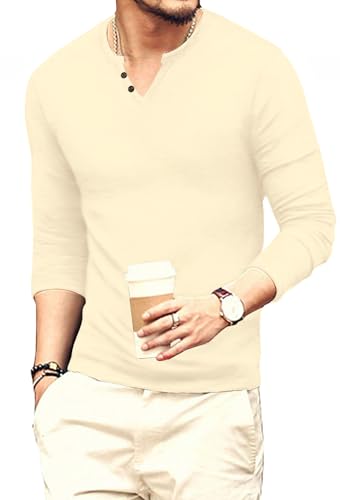 Men's Casual Slim Fit Basic Henley Short/Long Sleeve Fashion T-Shirt2
