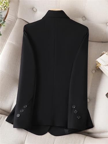 Women Blazer Formal Jacket Long Sleeve Single Breasted Female Work Wear Coat White Blazer M3