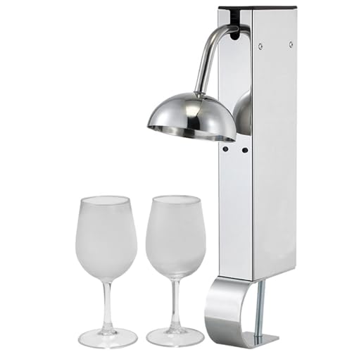 HNBYLMM Enfriador de Copas, escarchador de Vasos con CO2, Enfriador de Vasos de Vino de Acero Inoxidable, Enfriador de Bebidas instantáneo escarchador de Vidrio para Bar, Restaurante, Cocina