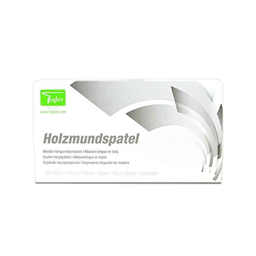 Teqler T-425100 - Espátula de madera (100 unidades)