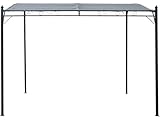 habitat et jardin Anbaupergola mit Neigung aus Metall - 3 x 2,5 m - Grau